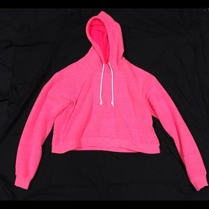Pink cropped hoodie